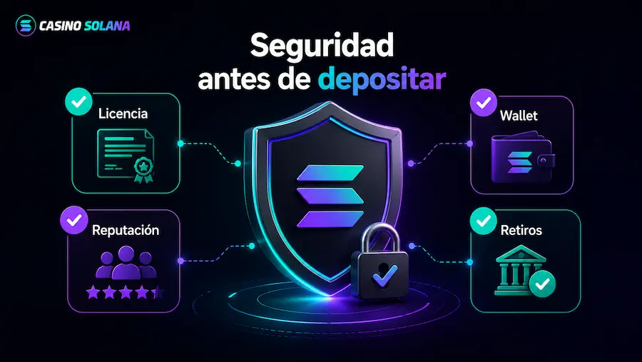 Seguridad antes de depositar en un casino Solana